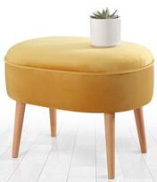 Pufas Hanah Home Moile, geltonas, 44 cm x 63 cm x 47 cm