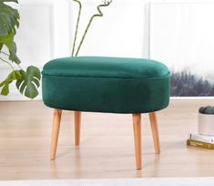 pufas zalia - Pufas Hanah Home Moile, žalias, 44 cm x 63 cm x 47 cm - 2 nuotrauka
