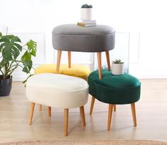 pufas zalia - Pufas Hanah Home Moile, žalias, 44 cm x 63 cm x 47 cm - 3 nuotrauka