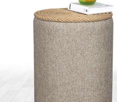 spalvoti pufai - Pufas Hanah Home Filika, smėlio, 31 cm x 31 cm x 52 cm - 3 nuotrauka
