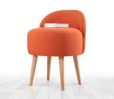 taburetes ir - Pufas Hanah Home Corvile, oranžinis, 48 cm x 42 cm x 47 cm - 2 nuotrauka
