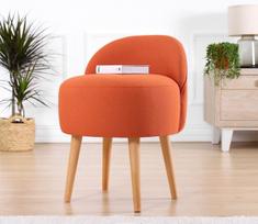 taburetes ir - Pufas Hanah Home Corvile, oranžinis, 48 cm x 42 cm x 47 cm - 3 nuotrauka