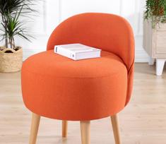 taburetes ir - Pufas Hanah Home Corvile, oranžinis, 48 cm x 42 cm x 47 cm - 5 nuotrauka