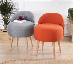 taburetes ir - Pufas Hanah Home Corvile, oranžinis, 48 cm x 42 cm x 47 cm - 6 nuotrauka