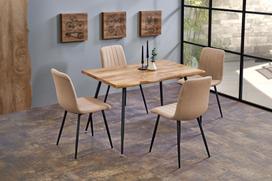 valgomojo kedes naturalaus - Halmar Tables Larson Natural Oak/Black - 2 nuotrauka