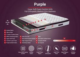 ciuzinys 190 140 - Kalune Design Čiužinys Violetinė 140x190 cm Double Size Padded Soft Mattress - 6 nuotrauka