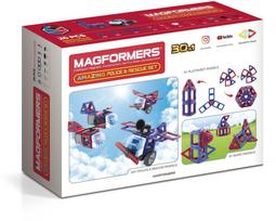 magnetines detales - Magformers Amazing Police & Rescue Set, 26 vnt. - 2 nuotrauka