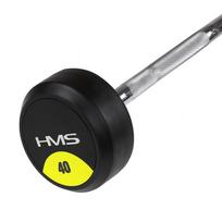 barbell - Lenktas guma dengtas grifas HMS GSL -  40 kg - 2 nuotrauka