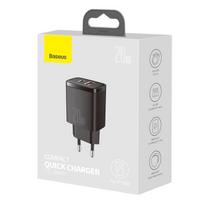3 usb port charger -  Baseus USB + Type-C 20W juodas CCXJ-B01 - 2 nuotrauka
