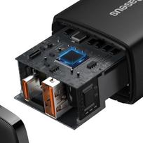3 usb port charger -  Baseus USB + Type-C 20W juodas CCXJ-B01 - 8 nuotrauka