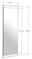 120 cm veidrodis - Kalune Design Veidrodis Boy Aynası Dekoratif Basic Siyah 40x120 - 7 nuotrauka