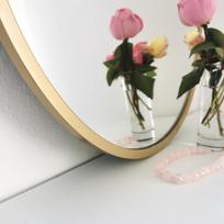 kabinamas veidrodis - Kalune Design Veidrodis Gold Metal Çerçeve Yuvarlak Ayna A708 - 8 nuotrauka