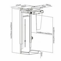 stacionaraus kompiuterio laikiklis - Techly ICA-CS 66  (Underbench CPU Holder) - 8 nuotrauka