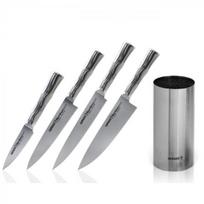Samura BAMBOO Universal Knife Set of 4pcs + knife holder
