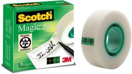 3m lipni - Matinė lipni juostelė Scotch Magic Invisible, 19 mm x 33 m - 1 nuotrauka