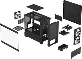 mini itx korpusas - Fractal Design Pop Mini Air RGB TG Clear Tint, juoda - 10 nuotrauka