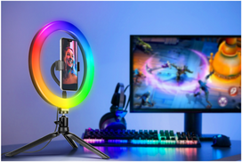 telefono laikiklis su lempa - Tracer 46807 RGB Ring lamp - 5 nuotrauka
