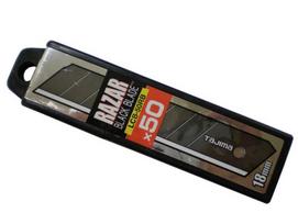 tajime - Laužomos geležtės 18mm. 50 vnt patogus dispenceris blisteryje Tajima Razor Black - 2 nuotrauka