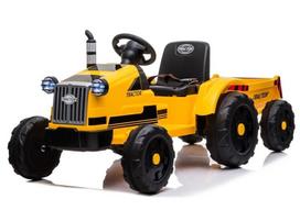traktoriuko priekaba - Elektromobilis traktorius su priekaba CH9959, geltonas - 3 nuotrauka
