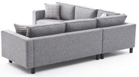 Pirkti Kampinė sofa Hanah Home Kale Linen, pilka, universalus, 258 x 258 x 83 cm - Photo 3