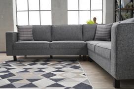 Pirkti Kampinė sofa Hanah Home Kale Linen, pilka, universalus, 258 x 258 x 83 cm - Photo 8