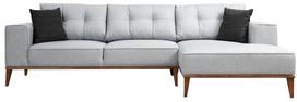 Kampinė sofa Hanah Home Montana, šviesiai pilka, dešininė, 288 x 160 x 85 cm