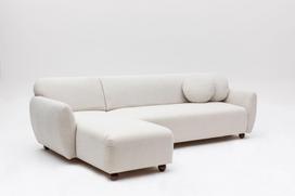 kampai sofos - Kampinė sofa Hanah Home Eddy 560ARE1198, balta, kairinė, 162 x 273 x 86 cm - 3 nuotrauka