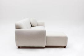 kampai sofos - Kampinė sofa Hanah Home Eddy 560ARE1198, balta, kairinė, 162 x 273 x 86 cm - 4 nuotrauka