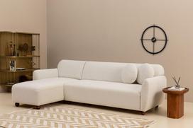 kampai sofos - Kampinė sofa Hanah Home Eddy 560ARE1198, balta, kairinė, 162 x 273 x 86 cm - 9 nuotrauka