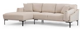 Kampinė sofa Hanah Home Leo 560ARE1174, kreminė, kairinė, 150 x 255 x 65 cm
