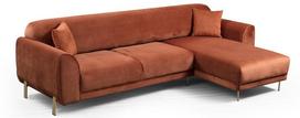 sofa lova hanah - Kampinė sofa Hanah Home Image 560ARE1145, ruda, dešininė, 169 x 287 x 85 cm - 8 nuotrauka