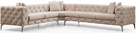 Kampinė sofa Hanah Home Como Ecru, smėlio ruda, dešininė, 270 x 310 x 73 cm