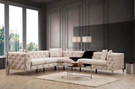 minkstas kampas rudas - Kampinė sofa Hanah Home Como Ecru, smėlio ruda, dešininė, 270 x 310 x 73 cm - 3 nuotrauka