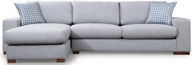 Kampinė sofa Hanah Home Loop 13, šviesiai pilka, kairinė, 290 x 95 x 85 cm