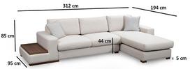 Pirkti Kampinė sofa Hanah Home Loop 19, smėlio, 194 x 312 x 85 cm - Photo 7