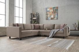 Pirkti Kampinė sofa Hanah Home Kale 825BLC2712, kreminė, 258 x 258 x 83 cm - Photo 6