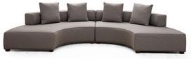 Kampinė sofa Hanah Home Gondol 2, pilka, 105 x 360 x 70 cm