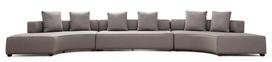 Kampinė sofa Hanah Home Gondol 3, pilka, 105 x 552 x 70 cm