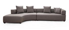 Kampinė sofa Hanah Home Gondol, pilka, dešininė, 180 x 105 x 70 cm