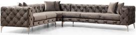 Kampinė sofa Hanah Home Como Ecru, antracito, dešininė, 270 x 310 x 73 cm