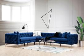 Pirkti Kampinė sofa Hanah Home Como, tamsiai mėlyna, dešininė, 270 x 310 x 70 cm - Photo 1