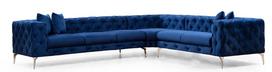 Kampinė sofa Hanah Home Como, tamsiai mėlyna, kairinė, 270 x 310 x 70 cm