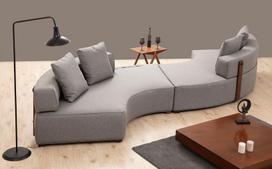 Pirkti Kampinė sofa Hanah Home Gondol-5, pilka, universalus, 380 x 105 x 70 cm - Photo 6
