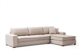 Kampinė sofa Hanah Home Lena, smėlio, kairinė, 190 x 323 x 85 cm