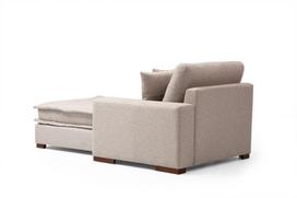 minkstas kampas rudas - Kampinė sofa Hanah Home Lena, smėlio, kairinė, 190 x 323 x 85 cm - 2 nuotrauka