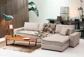 minkstas kampas rudas - Kampinė sofa Hanah Home Lena, smėlio, kairinė, 190 x 323 x 85 cm - 5 nuotrauka