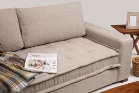 minkstas kampas rudas - Kampinė sofa Hanah Home Lena, smėlio, kairinė, 190 x 323 x 85 cm - 6 nuotrauka
