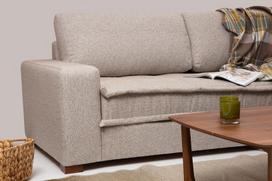 minkstas kampas rudas - Kampinė sofa Hanah Home Lena, smėlio, kairinė, 190 x 323 x 85 cm - 8 nuotrauka