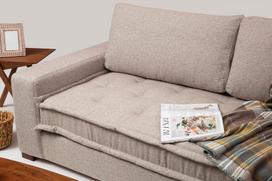 minkstas kampas rudas - Kampinė sofa Hanah Home Lena, smėlio, kairinė, 190 x 323 x 85 cm - 9 nuotrauka