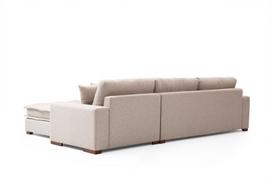 minkstas kampas rudas - Kampinė sofa Hanah Home Lena, smėlio, kairinė, 190 x 323 x 85 cm - 10 nuotrauka
